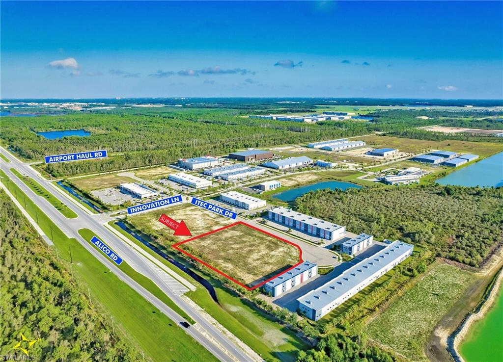 **Shovel-Ready Commercial Development Site on Alico Road!** This **2.04± acre fully entitled commercial site** is ready for immediate development in Fort Myers' highly sought-after ITEC Park corridor. Ideally located just minutes from **I-75, Southwest Florida International Airport (RSW),** and major business centers, this property offers outstanding visibility and accessibility.
The sale includes an approved **Development Order (DO #DOS2022-00177)** for **18,161± SF** consisting of one **6,015 SF warehouse** and two **6,073 SF office buildings**, along with engineering, site plans, surveys, and renderings. Skip the entitlement process and move directly into permitting and construction.
A rare opportunity for developers, investors, owner-users, medical office, flex, warehouse, or professional office projects. **Contact today for pricing and additional information.**