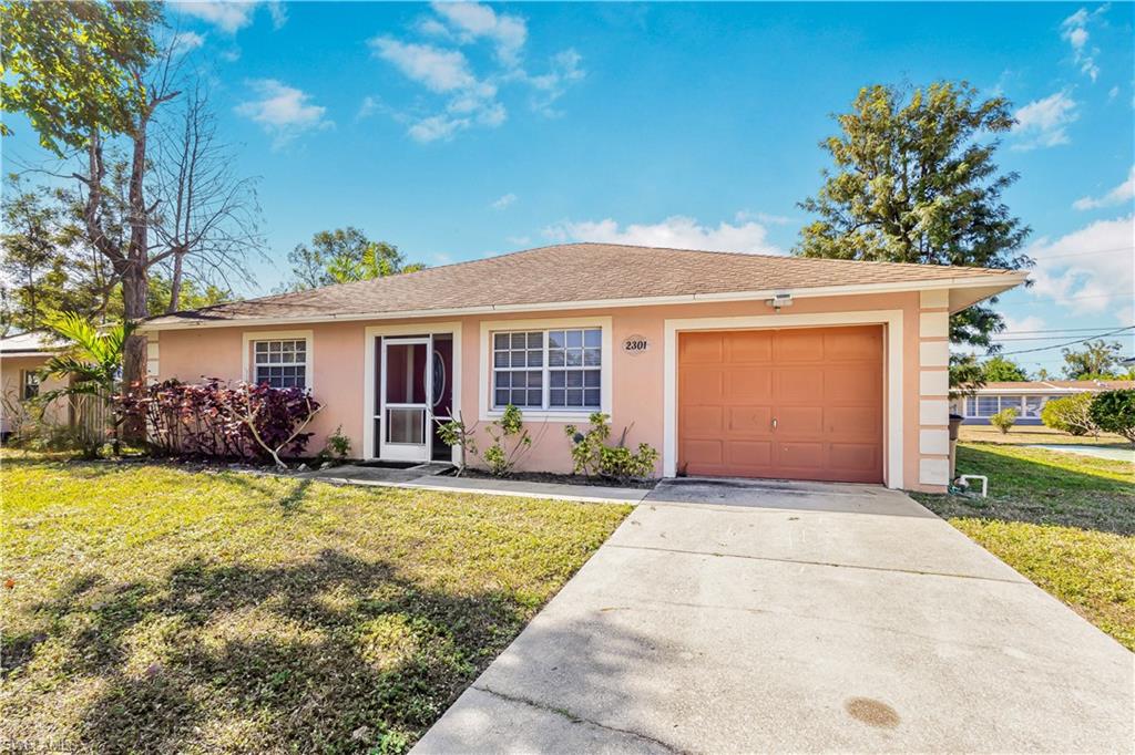 Welcome to 2301 Hibiscus Rd, a solid 1991 concrete block home tucked into the well-established Fort Myers Shores area—where value, space, and common sense all live happily together. This 3-bedroom, 2-bath home with a 1-car garage is a great fit whether you’re buying your first home or picking up a rental that won’t call you at 2 a.m asking for constant repairs.

Inside, you’ll find a large family room that easily handles movie nights, Sunday football, or that oversized couch you refuse to part with. The primary bedroom suite is generously sized and actually deserves to be called a “suite,” with enough room for a king bed, extra furniture, and still plenty of breathing space. The kitchen features granite countertops and durable hard-surface flooring, and best of all—there is no carpet anywhere in the house, which means no mystery stains, no allergies, and no regret when someone spills a drink.

Step outside and enjoy the big backyard, offering plenty of room for pets, play, grilling, gardening, or future plans like a pool or outdoor entertaining area. It’s the kind of yard that lets you say “yes” when someone asks if there’s room for a barbecue—or a game of backyard football.

Location-wise, this home keeps life easy. You’re about 10 minutes from Downtown Fort Myers, roughly 15 minutes to the River District’s restaurants, shops, and nightlife, and approximately 25–30 minutes to Fort Myers Beach when you need a dose of sand and sunshine. Add in quick access to I-75, shopping, schools, parks, boat ramps, and the Caloosahatchee River, and you’ve got a spot that works just as well for daily life as it does for long-term rental demand.

Built with durable concrete block construction, this home offers the kind of solid foundation Florida buyers appreciate. 2301 Hibiscus Rd is practical, well-located, easy to maintain, and full of potential—proof that a smart home doesn’t have to be boring. Schedule your showing and come see why this one just makes sense.