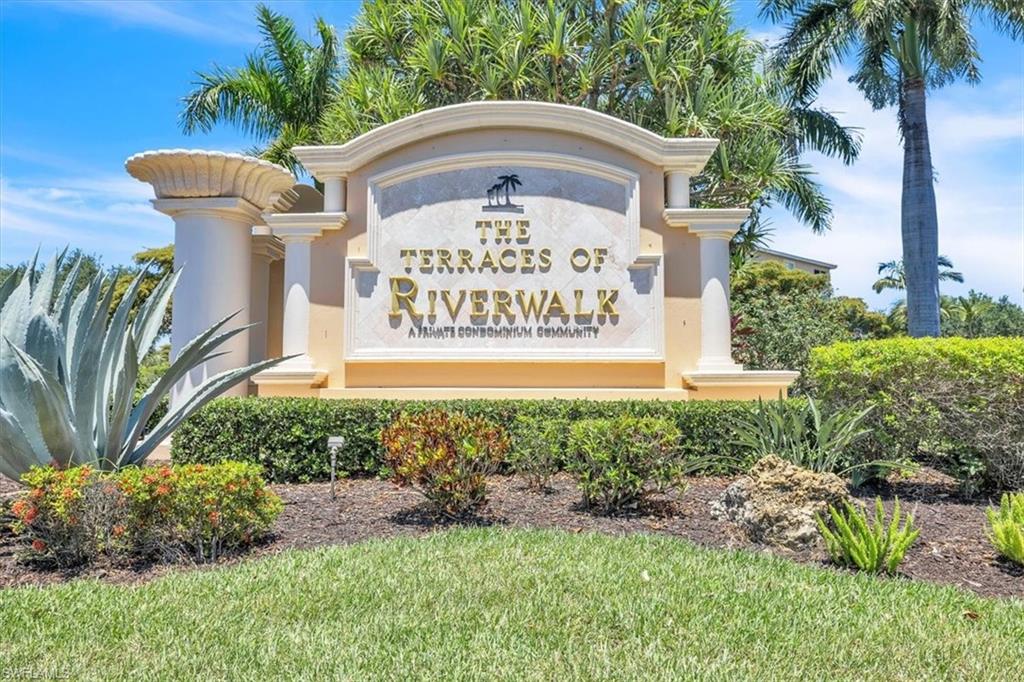 GROUND FLOOR, TURNKEY CONDO in best community in Old South Ft Myers. County taxes only. Tile on diagonal in main living areas. Classic wood cabinets. NEW A/C SYSTEM. Locked STORAGE ROOM literally right outside your front door. SPLIT BEDROOM floor plan offers PRIVACY. NINE-FOOT CEILINGS, IMPACT WINDOWS & DOORS. Now is a GREAT TIME TO BUY. Prices are down & this unit has a tenant. If you’re not yet ready to use the condo, then LET THE TENANT STAY and pay, until you are. OR, move right in after 30-day notice to tenant. The choice is yours. LOWEST HOA FEES IN THE AREA are only $450 month and cover: Water, Sewer, trash, pest control, flood insurance, hurricane insurance, building, grounds & facility maintenance, professional management, irrigation. Your NEW CARPORT is only a few steps away. TERRACE OF RIVERWALK is a clean, friendly, BEAUTIFUL & AFFORDABLE place to live. SIDEWALKS wind through the property and BENCHES are dotted around the LAKES. The grounds are exceptionally well maintained. Buildings are NEWLY PAINTED with NEW TILE ROOFS. The MODERN FITNESS CENTER is bright & cool. Our resort style POOL IS HUGE and has a lovely Spa. The bathrooms that lead to the pool are big, bright and truly handicap friendly. Our LOCATION IS PHENOMENAL. Literally blocks away from medical services, banking, shopping and yet the neighborhood is still private and quiet. 20 MINUTES TO RSW airport. Bright and updated clubhouse offers a cool and MODERN FITNESS CENTER, library, pool table & community kitchen. Propane grills are just outside. Generous leasing rules allow for 30-day minimum, up to 12 LEASES PER YEAR. We have a GREAT MIX of winter residents, renters, and year- ‘round residents. The neighborhood is PET FRIENDLY & FINANCIALLY SOLID. Riverwalk is honestly one of the HIGHEST QUALITY & LOWEST COST neighborhoods in the Fort Myers area. COUNTY TAXES ONLY; no City taxes. Please ask for the current budgets, rules & regulations & a current resident referral-letter. If you are looking for QUALITY OF LIFE, you’ve found it here! Give us a call!