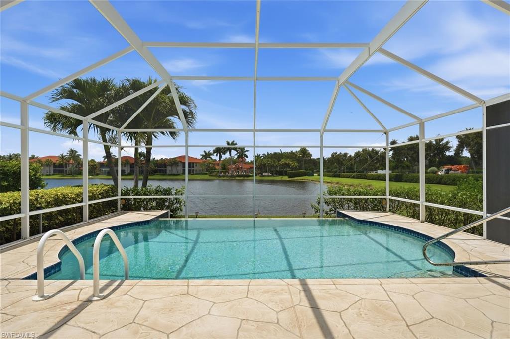 Perfectly positioned on a quiet cul-de-sac within the gated enclave of Calumet Reserve at Lely Resort, this beautifully updated villa captures picturesque western sunsets over a tranquil lake while offering exceptional privacy thanks to its oversized pie-shaped homesite. From the expansive screened lanai, enjoy endless bird watching and peaceful water views, or relax in the infinity-edge saltwater pool where the water appears to blend seamlessly into the lake beyond. With a newer pool heater, new pool pump, and generous outdoor living space, this home was designed for effortless entertaining and year-round enjoyment. Offering 2 bedrooms plus a den, 2 bathrooms, and a 2-car garage across 1,392 square feet, the interior showcases luxury vinyl plank flooring, vaulted ceilings, plantation shutters, beautifully updated kitchen and bathrooms, and pocket sliding glass doors that create a seamless transition between indoor and outdoor living. Hurricane preparedness is enhanced with impact-resistant windows along with both manual and electric storm shutters, while the 2025 HVAC system provides added peace of mind.
Calumet Reserve is an intimate gated neighborhood tucked within the heart of Lely Resort, where residents enjoy a relaxed lifestyle with low HOA fees that include a community clubhouse and pool. Spend your evenings taking a short stroll to Sam Snead's for dinner, enjoy miles of sidewalks and quiet neighborhood streets perfect for morning walks, evening strolls, or bike rides throughout Lely Resort, or tee off at one of three championship golf courses. Mustang and Flamingo are open to the public, while The Classics offers private membership opportunities. Residents also have the option to join the renowned Players Club & Spa, though membership is not mandatory. Conveniently located just minutes from Downtown Naples, the white sand beaches of Marco Island, Costco, and the future Whole Foods at East Naples Marketplace, this exceptional villa offers the perfect combination of comfort, convenience, and the Southwest Florida lifestyle you've been searching for. Live Your Best Life Here.