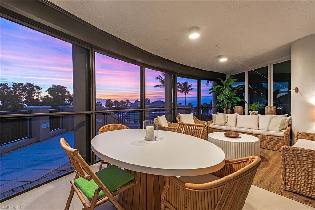 Experience the ultimate in beachfront living in this completely remastered residence featuring a private deck and staircase directly from the residence to the pool and beach! The main residence, providing 2,395 square feet of luxurious living space, features two bedrooms, two baths and has been thoughtfully transformed from top to bottom. Beautiful porcelain flooring flows throughout, extensive storage, all-new plumbing and wiring, and completely renovated kitchen and baths showcase top-of-the-line finishes and meticulous attention to detail. Adding even more versatility and value is the 511-square-foot lobby-level studio cabana, deeded to the property and included in the list price. Just a flight of stairs from the main residence, this private space features a spacious den/study, full bath and wet bar, ideal for a home office, private fitness space or quiet retreat. Offered fully furnished and ready to enjoy, this is a rare opportunity to own a beautifully renovated beachfront residence that delivers the best of both worlds, the amenities and security of high-rise living with the privacy and ambiance of your beach house.