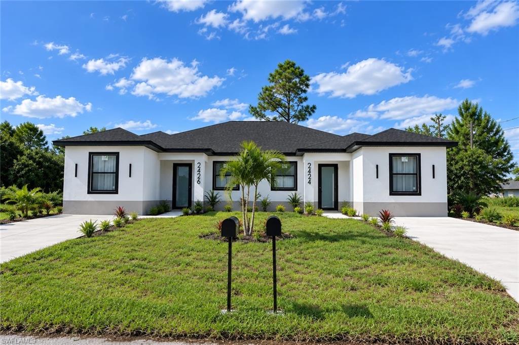 No Flood Zone and brand new 2026 duplex offering modern finishes, flexible living spaces, and an excellent income producing opportunity. Each unit features 2 bedrooms, 2 full bathrooms, plus a spacious den with a door, ideal for a private home office, guest room, or additional sleeping space. The split bedroom floor plan provides added privacy, while tile flooring throughout offers a clean, modern look and easy maintenance.

Each unit features a contemporary kitchen with stainless steel appliances, including refrigerator, Stove, microwave, and dishwasher, along with a deep kitchen sink. Bathrooms feature walk in showers and illuminated smart mirrors. Each side also offers an enclosed lanai and spacious rear patio, perfect for relaxing or entertaining. An extended driveway provides generous off street parking for approximately six vehicles.

One side of the duplex will be tenant occupied, creating an attractive opportunity for an owner occupant looking to live in one unit while generating rental income from the other. Also ideal for first time buyers interested in the benefits of multifamily ownership or investors seeking a newer income producing property with rental income already in place.

Whether you are looking for your first property, an opportunity to generate rental income, or your next investment, this duplex offers flexibility and potential. All buyers are welcome and all offers will be considered.
