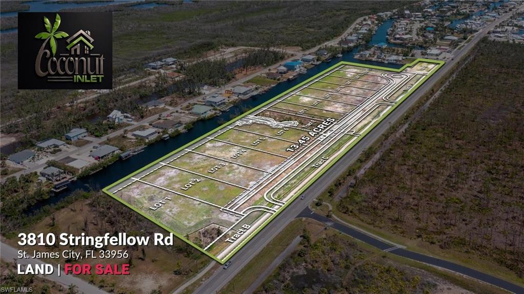 PRIME GULF ACCESS DEVELOPMENT OPPORTUNITY! Fantastic opportunity for investors, developers, and builders to bring Coconut Inlet to life, an approved 14-lot custom home development in the heart of St. James City. This exceptional 13+ acre waterfront property offers an existing and approved development order for 14 custom homes with direct deep-water Gulf access right from your backyard. Currently divided into three parcels, the property is cleared and development-ready, with the flexibility to subdivide into 14 oversized homesites averaging approximately 0.70 acres each. Whether you choose to move forward with the approved residential plans, redesign the project to fit your vision, or explore alternative commercial possibilities, this property offers incredible versatility and upside potential. With the development order already in place, much of the hard work has been completed, simply bring your plans to the city and begin building a premier waterfront community in one of Southwest Florida’s most desirable island destinations. Surrounded by world class fishing, boating, island living, and breathtaking Gulf sunsets, Coconut Inlet presents an amazing opportunity to create an exclusive waterfront enclave with direct boating access to the Gulf of America. Don’t miss this chance to own and develop this fantastic waterfront property.