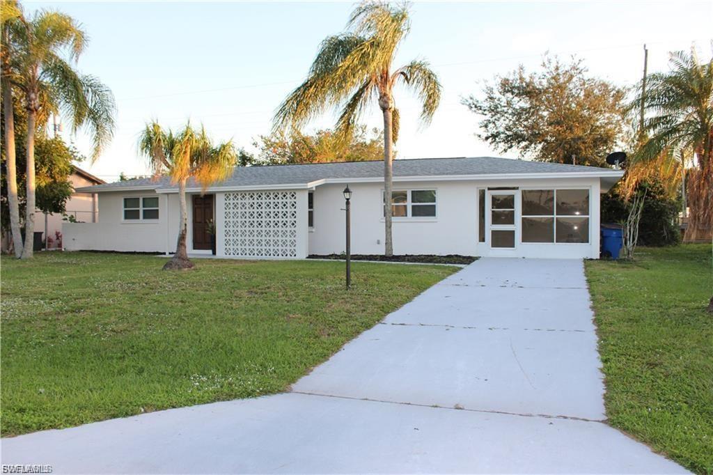 Prime location! This beautifully updated 3-bedroom, 2-bath pool home is move-in ready and offers the perfect combination of comfort and modern finishes. The interior features porcelain wood-look tile flooring throughout, a contemporary kitchen with quartz countertops, a decorative picket tile backsplash, and new appliances. Step outside to enjoy a fully fenced backyard and a newly screened-in pool, creating the perfect space for outdoor living and entertaining. Conveniently located just minutes from Publix, Fresco y Más, banks, Veterans Park, shopping, dining, and with easy access to Lee Boulevard.