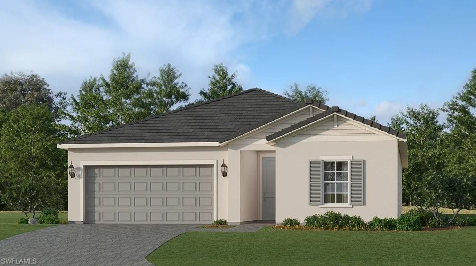 One or more photo(s) has been virtually staged, AI generated or rendered.  Experience resort-style living for an exceptional value at our gated community, offering new single-family homes, wellness-inspired amenities and close proximity to waterfront recreation in Alva, FL. This new single-story home features two peaceful bedrooms with a convenient hall bathroom situated to the side of the foyer, while a third bedroom is right around the corner. Further down the foyer is a modern kitchen that melds into the dining room and a spacious family room. Through glass sliders is a large covered patio for outdoor entertainment. In a rear corner is the tranquil owner’s suite with an attached bathroom and walk-in closet. Prices, dimensions and features may vary and are subject to change. Photos are for illustrative purposes only. Estimated delivery date is Nov/Dec 2026.