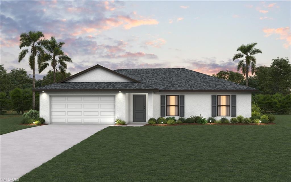 NEW CONSTRUCTION WITH WARRANTY! MOVE-IN READY!! The Santa Maria’s open floor plan blends the Great Room, kitchen, and dining room to create a large main living area that flows effortlessly through sliding glass doors to the breezy covered lanai. You’ll immediately notice the vaulted ceiling over the Great Room and statement breakfast bar built into the kitchen’s island-style cabinetry. The secluded primary suite offers a walk-in closet and a spacious bathroom featuring a shower, a dual-sink vanity, and a private water closet. The other side of the home features two bedrooms and a shared guest bathroom.  This home is complete with a stainless steel range, microwave, and dishwasher, an attached two-car garage, plus hurricane-impact windows and doors. Renderings, photos & virtual tour are of a like model and are used for display purposes only. Colors and finishes may vary. Builder Incentive available towards closings costs, pre-paids, or rate buy down using a preferred lender and CAH-Title.
LIMITED TIME OFFER: 4.99% FHA/VA loans fixed rate available on select homes.