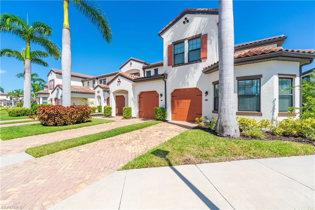 Available seasonally for at $6750 per month or annually at $3,500 per month. Welcome to Livingston Lakes, a gated community just off Immokalee Road, minutes from Mercato and the beaches. This beautifully appointed coach home features an open three-bedroom, two-bath floor plan on the first floor — no stairs, no elevator — with the living room, dining area, and lanai all facing the lake and fountain. Tile throughout, custom wood trim, and a kitchen with granite counters, stainless appliances, and bar seating for three. The living room and primary suite are furnished in Bernhardt, with a new bedroom set in the primary — king bed, dresser, chest, and nightstands in a light finish. The palette stays consistent room to room: creams, soft grays, and blue accents. The primary bath has dual sinks and a walk-in shower. The second bedroom has a queen bed and a bay window. The third has a queen bed and desk with a printer, which works well if you need to keep up with things while you're here. The screened lanai faces north across the water, with a dining table, loveseat, and swivel rockers — shaded through the day and comfortable in season. Laundry room with full-size washer and dryer, plus a one-car garage. Community amenities include a lap pool, fitness center, community room, and fire pit. Quick access to I-75, with Mercato, Waterside Shops, and Olde Naples a short drive away. ***All information in this listing is deemed reliable but not guaranteed and should be independently verified for accuracy.*** Tenants agree to cleanings twice per month with PSIR cleaner at tenant expense.