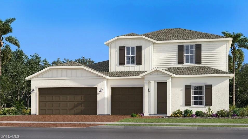 One or more photo(s) has been virtually staged, AI generated or rendered.  Experience seamless resort living at Tuckers Cove at Babcock Ranch, Punta Gorda's only water park-inspired community. This sun-drenched masterplan offers pools, curated events and everything you need to thrive. This spacious two-story home features a modern, open floorplan shared between the kitchen, family room and café on the first level, complemented by a formal dining room and a rear covered porch for serene outdoor moments. Tucked away in quiet corners are the owner’s suite with a private bathroom and a versatile bedroom. Upstairs are the remaining two bedrooms and a sprawling loft for extra entertainment space. Prices, dimensions and features may vary and are subject to change. Photos are for illustrative purposes only. Estimated delivery date is Feb/Mar 2027.