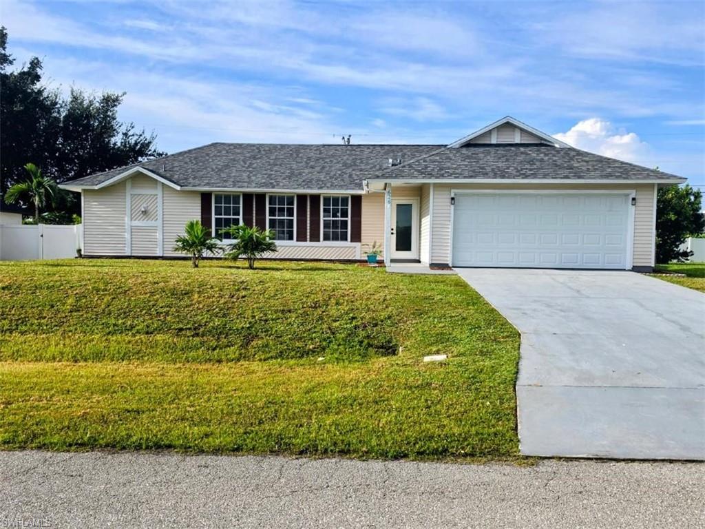Move-in-ready 3BR/2BA pool home in SW Cape Coral with city water and sewer. This home offers a strong combination of location, major updates, and everyday convenience. Features include a private pool, fenced backyard, 2-car garage, new kitchen cabinets, new appliances, updated showers, tile flooring, and impact-rated front and rear doors. Major improvements include a 2022 roof and fence, and 2017 A/C. A detached backyard casita provides useful additional space for storage, hobbies, or flexible use. Conveniently located near shopping, dining, parks, and major roadways, this property offers comfortable Florida living with many of the larger updates already completed.