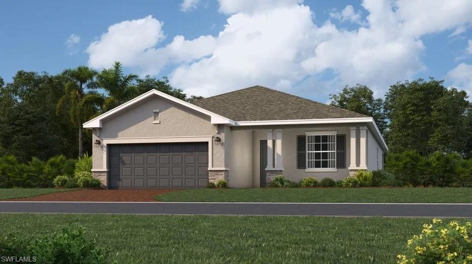 Brightwater Lagoon is a master-planned community of new homes in North Fort Myers, FL — where life feels like an endless day at the beach. Imagine sipping a refreshing drink on sandy shores, gazing out at crystal-clear blue waters — all embraced by graceful palm trees. This inland beachfront community is built around a beautiful Lagoon and offers resident -exclusive activities and entertainment. This single-story home features a split floorplan that divides the comfortable bedrooms with an open layout among the dining room, kitchen and family room. An attached lanai offers indoor-outdoor hosting opportunities, while the nearby owner’s suite showcase an oversized walk-in closet and a spa-style bathroom. Rounding out the home is a convenient two-car garage. Experience Brightwater Lagoon, where life feels like an endless day at the beach. This stunning master-planned community offers six acres of crystal clear water surrounded by sand, swim-up bars and sunset views. Prices and features may vary and are subject to change. Photos are for illustrative purposes only. Estimated delivery date is Jan/Feb 2026.