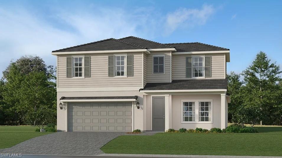 One or more photo(s) has been virtually staged, AI generated or rendered.  Experience resort-style living for an exceptional value at our gated community, offering new single-family homes, wellness-inspired amenities and close proximity to waterfront recreation in Alva, FL. On the first floor of this new two-story home is a modern, open-concept main living area. It showcases a kitchen with a center island overlooking the welcoming family room and a sunlit dining area with access to the spacious covered porch. In a rear corner is the serene owner’s suite with a private bathroom and walk-in closet. Throughout the home are five bedrooms to provide restful retreats and a sprawling second-floor loft for additional entertainment space. Prices, dimensions and features may vary and are subject to change. Photos are for illustrative purposes only. Estimated delivery date is Nov/Dec 2026.