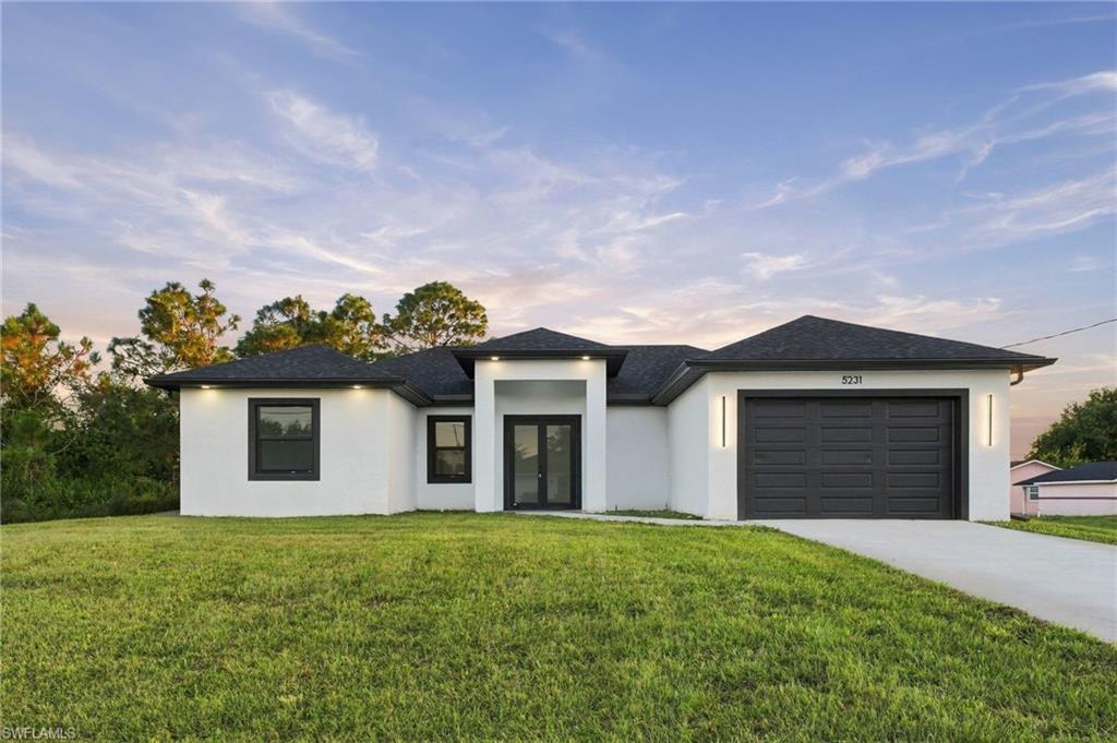 Brand-new construction in a prime Lehigh Acres location! This beautiful 4-bedroom, 3.5-bathroom home sits on a desirable corner lot and features a thoughtfully designed layout with two master suites, each with a private bathroom, plus a Jack-and-Jill bathroom and an additional half bath. The modern kitchen showcases quartz countertops and stainless steel appliances, complemented by beautiful wood accents that bring warmth, natural character, and light into the home. Enjoy elegant porcelain tile flooring throughout, a stylish entertainment center, a spacious dining area, and a washer and dryer included for added convenience. Never lived in and designed with modern comfort and functionality in mind, this stunning home is conveniently located just minutes from Fort Myers, with easy access to shopping, dining, and everyday amenities. Don't miss the opportunity to own this beautiful new construction home!