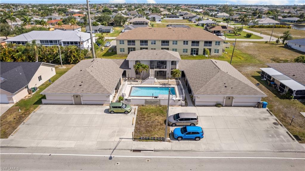 Highly Desirable 55+ condo complex! This is a great deal on a well cared for 1ST FLOOR CONDO in SW Cape. Located less than a minute away from Camelot Isles shopping center and right down the road from Cape Harbor and Rum Runners. This Condo features an open floor plan, with large master bedroom with master bath, a good size second bedroom/2nd full bath, dining area, large living area and an in-residence washer/dryer. You will also enjoy the complex Pool with large sitting area. Each unit has an a storage unit as well. The Hoa is in good financial shape, with HOA fees including water, insurance, pool care, garbage pick-up, and pest control. Make a showing appointment today, this one won't last long.