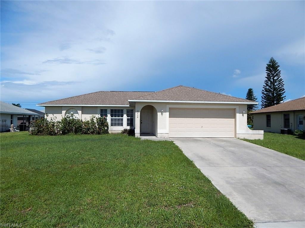 Built in 2005. 3 bedrooms, 2 bathrooms, 2 car garage, 1,214 sq. ft. living area. Screened lanai and fenced backyard. City water. Conveniently located near Santa Barbara Blvd & Gleason Pkwy.