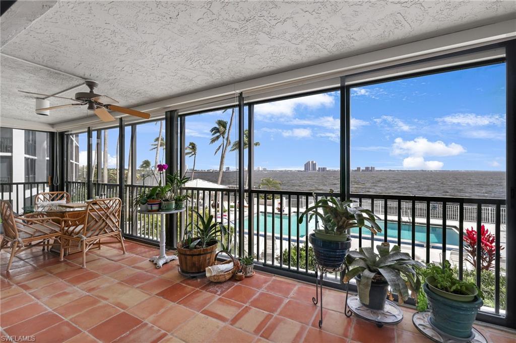 RARE DOUBLE-UNIT WATERFRONT CONDO WITH OVER 2,400 SQ FT! Opportunities like this are hard to find. While other units in North Shore Place offer approximately 1,300 square feet or less with a 3-bedroom, 2-bath layout, this exceptional double-unit residence offers over 2,400 square feet, 3 bedrooms, 3 bathrooms, two living areas, a den, and nearly 500 square feet of enclosed lanai. The possibilities are remarkable, whether you envision a spacious luxury waterfront home, room for multigenerational living, separate spaces for guests, or simply the freedom to spread out and enjoy a larger lifestyle.

The panoramic Caloosahatchee River views are truly special, stretching for miles down the waterway and toward downtown Fort Myers. Watch dolphins from your lanai and enjoy a waterfront setting that is difficult to replicate. The condo is livable as is, but the current price allows a buyer to renovate and create a personalized residence worthy of its extraordinary views and generous footprint.

North Shore Place is an established, well-maintained riverfront community with just 72 units in the original building, offering a more intimate setting than many of the area's high-rise communities. Amenities include a heated pool, hot tub, riverfront grilling area, tennis courts, fitness room with sauna, lighted dock with seating, community room, bike storage, covered parking, and individual storage sheds.

Situated on a quiet dead-end street along the north shore of the Caloosahatchee River, the community offers convenient access to downtown Fort Myers, Marinatown, and Cape Coral, with waterfront dining just a short walk away. If you have been looking for a truly spacious waterfront condo with exceptional views, room to accommodate changing family needs, and the opportunity to make it your own, this is a rare chance to own something genuinely different.