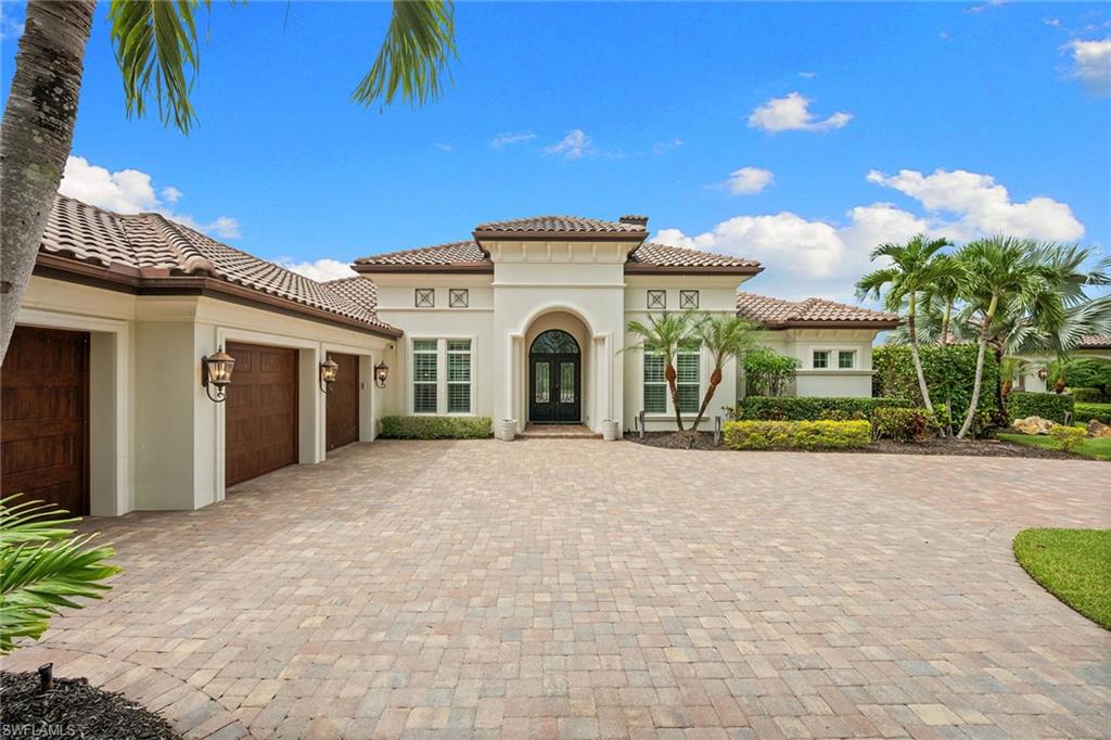 One or more photo(s) has been virtually staged, AI generated or rendered.  This custom one-of-a-kind estate in TwinEagles conveys with a desirable deeded full golf membership. This ensures no waitlist, so the new owner can start playing immediately. Set on a corner double-lot spanning over 32,000 square feet, the home overlooks the 16th hole of the Talon Golf Course and offers 3,928 square feet of living area under air. Four bedrooms plus den and four baths include a private owner's suite on its own wing with dual closets, a multi-head walk-in shower and soaking tub. Three guest suites each have a private bath. A bonus room with a dedicated card room and wet bar, and a three-car air-conditioned garage with custom built-ins round out the floor plan. The kitchen features high-end appliances, two islands, and abundant counter and cabinet space, open to soaring-ceiling living and dining areas built for entertaining. Outdoor living includes a custom pool, outdoor kitchen, fireplace and spa under a screened lanai. Adjacent on the property, find your standalone screened cabana, paver patio and fire pit overlooking the course. Control4 automation, security cameras, and a whole-home generator complete this meticulously maintained residence. TwinEagles offers two championship golf courses, a newly renovated clubhouse, dining, fitness, tennis, pickleball, bocce and 24-hour guard-gated security.