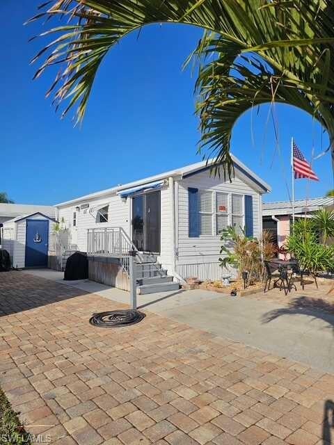 WELCOME TO LOVELY LIMETREE PARK!  A 55+ COMMUNITY WITH MANY AMENITIES.  THIS 1 BEDROOM 1 BATH HOME IS OFFERED FURNISHED, HAS NEWER STAINLESS STEEL APPLIANCES, A WASHER AND DRYER IN THE SHED AND HAS BEEN RENOVATED WITH NEW FLOORING.  WHEN YOU ENTER THE PROPERTY YOU ARE MET WITH BEACH DECOR.  IMMEDIATELY YOUR THOUGHTS ARE "WHEN CAN I GO TO THE BEACH OR THE COMMUNITY POOL".  SO MANY AMENITIES AND ACTIVITIES KEEP YOU BUSY EVERYDAY. IT'S LIKE A MENU EACH DAY TO CHOOSE WHAT ACTIVITY YOU CAN PARTICIPATE IN WITH YOUR NEIGHBORS WHO SOON BECOME CLOSE FRIENDS!  BOCCE, SHUFFLEBOARD, SAND VOLLEYBALL, BATH HOUSES AT POOLSIDE.  TENNIS/PICKLEBALL CLUB MEMBERSHIPS ARE AVAILABLE AT STERLING OAKS. CONVENIENTLY LOCATED CLOSE TO SHOPPING, RESTAURANTS, AND THE BEACH IS LESS THAN 3 MILES AWAY!