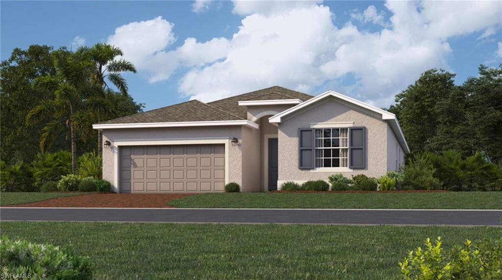 THIS HOME IS READY FOR YOU NOW!! Brightwater Lagoon is a master-planned community of new homes in North Fort Myers, FL — where life feels like an endless day at the beach. Imagine sipping a refreshing drink on sandy shores, gazing out at crystal-clear blue waters — all embraced by graceful palm trees. This inland beachfront community is built around a beautiful Lagoon and offers resident -exclusive activities and entertainment. This single- story home offers versatile living, with an open design among the dining room, kitchen and family room, which lead to a covered lanai for outdoor experiences. Surrounding the space are all four bedrooms, including the lavish owner’s suite with an adjoining bathroom and a large walk-in closet. A versatile two-car garage completes the home. Prices and features may vary and are subject to change. Photos are for illustrative purposes only.