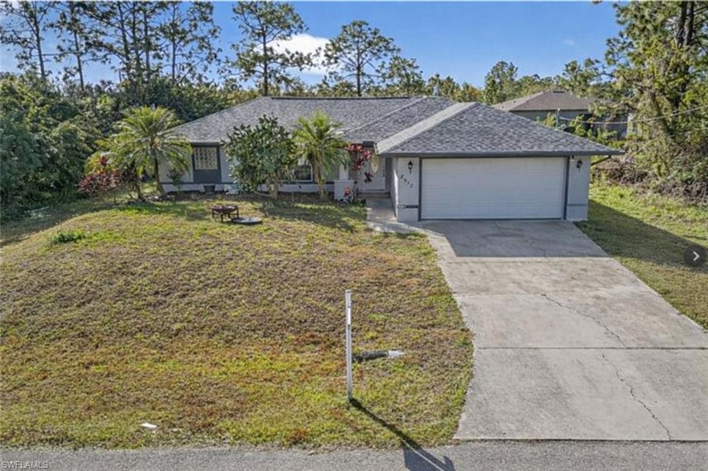 INCREDIBLE VALUE WITH ROOM TO MAKE IT YOUR OWN! This spacious 4-bedroom, 2-bath pool home in Lehigh Acres offers an exceptional opportunity for buyers seeking space, comfort, and value. While the home needs a little TLC, the potential is undeniable. Step outside to an oversized screened lanai featuring a sparkling pool and hot tub, perfect for relaxing, entertaining, or enjoying Florida living year-round. The generously sized backyard provides ample room for outdoor activities and includes automatic sprinklers and a new well pump for easy upkeep. Major updates include a new roof (2023), adding peace of mind for years to come. Inside, the kitchen is both stylish and functional with cherry wood cabinetry, granite countertops, stainless steel appliances, a breakfast bar, and a pantry. Tile flooring flows through the main living areas, while the bedrooms feature low-maintenance laminate flooring. All four bedrooms offer flexible space for family, guests, or a home office. Best of all, this home is located outside of any flood zone, so no flood insurance is required. With NO HOA, enjoy the freedom of homeownership without extra fees or restrictions. Conveniently located near schools, shopping, and dining, this is your chance to own a 4-bedroom pool home in Lehigh Acres at a great price. Don’t miss it! ONE-YEAR AHS HOME WARRANTY INCLUDED