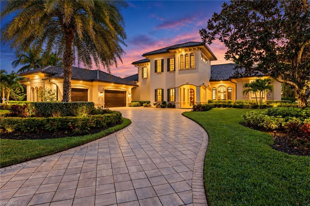 From the moment you enter, this completely reimagined estate commands attention with its unrivaled position on a premium lot, delivering panoramic views spanning the entire 537-yard ninth hole of Renaissance’s Arthur Hills championship course. In the exclusive Terabella neighborhood, this architecturally redesigned residence blends bespoke craftsmanship with contemporary sophistication across expansive indoor and outdoor living spaces. The fenced outdoor living area is an entertainer’s dream, featuring a new custom-designed saltwater pool and spa with LED-lit water features, spacious covered dining terraces, a built-in outdoor kitchen and fresh tropical landscaping. New pavers and upgraded hardscaping further enhance the functionality and elegance of the space. Inside, the chef’s kitchen is anchored by dual islands topped with quartz countertops, custom ebony cabinetry, designer pendant lighting and a suite of high-end appliances. The first-floor primary suite serves as a private retreat with a spa-inspired bath, including dual vanities, a soaking tub, custom cabinetry and a walk-through shower. Large picture windows capture sweeping lake and golf course views, filling the space with natural light. Each guest suite includes a private en-suite bath, including a secluded cabana suite ideal for visitors. Two flex spaces provide options for media, fitness or executive office use. Upstairs, a second oversized primary suite includes a private balcony overlooking the pool and golf course, an expansive media room, and a kitchenette with optional full kitchen conversion. Additional upgrades include wood garage doors, a custom wood front door, and all storm-rated windows and doors. A new clay tile roof (installed December 2022) features double underlayment, a 10-year roof warranty on repairs and a 30-year material warranty. The property also includes a whole-home generator (2022), two buried 500-gallon propane tanks, tankless gas water heaters, an air-conditioned garage, newer HVAC systems and a completely upgraded pool system. Residents of Renaissance enjoy a gated lifestyle with access to resort amenities, including six red clay tennis courts, two pickleball courts, two bocce courts, a full-service spa and fitness center, and a resort-style pool pavilion. Immediate golf memberships are available.