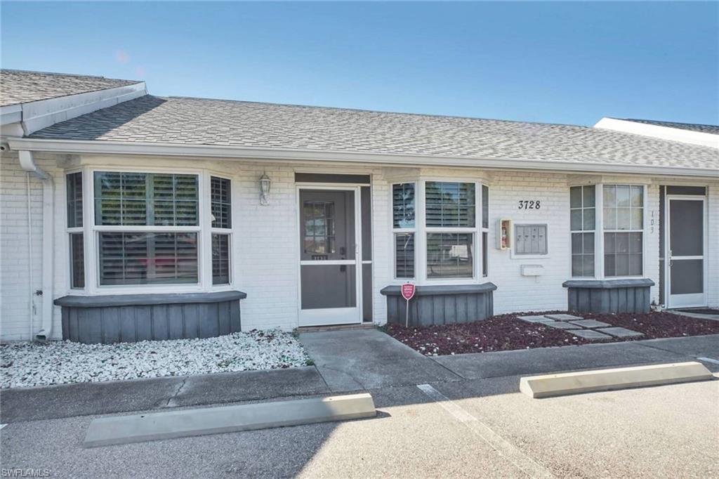 Don't Miss a Great Opportunity to Own this Affordable and Updated First Floor Unit with Low Condo Fees! This 2 Bedroom 1 Bath has a Nice Kitchen, Beautiful Updated Bathroom, Spacious Living Area and Large Paver Lanai. Both Bedrooms have Walk in Closets and the Main Bedroom has a Private Door to the Bathroom. The Bathroom has New White Shaker Cabinets and Subway Tile Shower! There are Tile Floors Throughout the Unit and Plantation Shutters. The Roof was Replaced in 2019, AC 2017 and Newer Appliances. It is Conveniently Located to Downtown Cape Coral, Tarpon Point, Cape Harbor, Great Schools, Shopping, Restaurants, Medical Care, Public Transportation, Parks and Library. Easy Access to Ft Myers and the Airports. Cape Coral is a Great Destination for Boating, Kayaking and Fishing! This Complex has only 4 Units in the Building and a Nice Yard in the back!