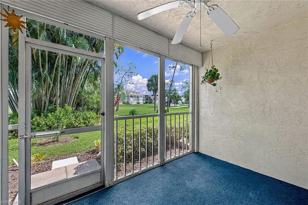 Welcome to Forest Lakes, within Quail Run Golf Club. This two-bedroom, two-bath, first-floor condominium offers peaceful golf course views and a private setting at the end of a cul-de-sac. The interior features new carpeting, full-size in-unit laundry and a screened patio overlooking the course. This unit comes with one assigned parking space. Forest Lakes is an active, friendly 55-plus community with a variety of amenities, including a community pool, tennis courts, shuffleboard, a clubhouse and an active social calendar. Centrally in Naples, the community is just minutes from Naples beautiful beaches, Waterside Shops, Mercato, Venetian Village and more.