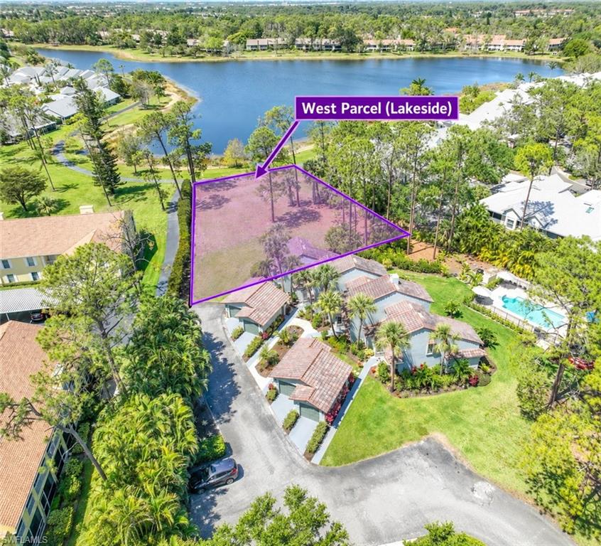 West / lake-side parcel only. Approximately 0.37 acre PID 52951160005 . Association dues estimated at up to approx. $1,416/year (up to $2,832/year for both vacant parcels), pending association confirmation; buyer to verify.