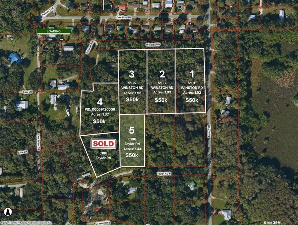 This is a rare opportunity to purchase five remaining parcels of an original six lot assemblage totaling 10.42 acres in Collier County, Florida, located just minutes from Lake Trafford, a well known freshwater lake prized for excellent fishing. One of the original six lots has already sold, leaving five parcels available, each priced at fifty thousand dollars and ranging between 1.32 and 1.93 acres. The three northern parcels along Winston Road must be purchased together as one group and will not be sold individually. The two remaining parcels on the south side may be purchased together as adjoining lots, and will not be divided in a way that would leave any parcel landlocked without usable access. Buyers also have the option to purchase all five remaining parcels together for $250,000, a price well below the tax assessed value of the land. The property recently underwent a full environmental study, giving buyers helpful insight into the land's natural characteristics to support future development or conservation planning. The surrounding area offers everyday convenience along with recreational appeal. A Winn-Dixie at Immokalee Plaza is nearby for groceries, along with a liquor store, ATM, coin counter, lottery, and money order and money transfer services. Lake Trafford Marina is close by with boat rentals, airboat tours, fishing gear, and a campground offering RV hookups. Families will find Immokalee High School and Lake Trafford Elementary School in the area, and those interested in local history can visit the Immokalee Pioneer Museum at Roberts Ranch, home to preserved buildings from the eighteen hundreds. This land offers flexibility for residential development, individual home sites, agricultural use, or simple recreational enjoyment, giving buyers the chance to shape the property to their own goals.