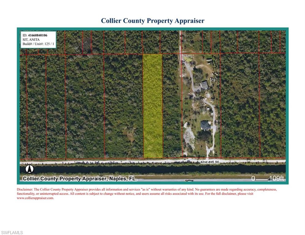 Enjoy the peaceful, country lifestyle of Golden Gate Estates, just minutes from the splendor and beautiful beaches of Naples, Florida. Build your new home on this fabulous 3.35 acre property with beautiful, lush foliage. Property is large enough for a guest house or stables. A Feasibility Study is being done to create an I-75 interchange at Everglades Blvd less than a mile away. No wetland information is available. Zoning allows 2 horses per acre.