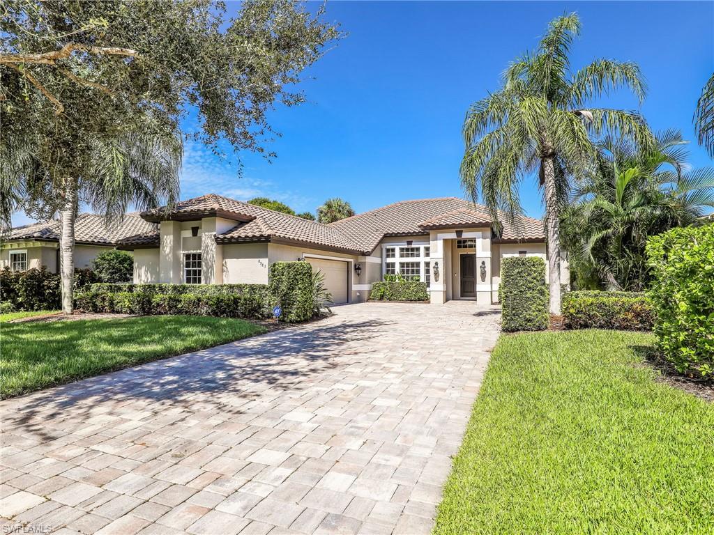 PLAYERS CLUB AVAILABLE WITH THIS HOME!!  AVAILABLE NOVEMBER AND DECEMBER 2026 FOR $10k BASE RENT, AND JANUARY 2027 FOR $12k BASE RENT. This Beautiful 3 bedroom, 2 bathroom, pool  home located in the Mustang Island neighborhood of Lely Resort boasts nearly 2100 square feet under air.  And has amazing long lake and golf course views from inside the massive screened lanai. Monthly Rentals are available. Upon membership transfer, all vacationers will have access to the amenity rich Players Club and Spa featuring a full-service spa, Resort-Style Pool, and Lap/Fitness Pool, Tiki bar and Grill w/Poolside service, Fitness center w/Steam room, Dog Park, Har-Tru Tennis courts, Pickleball, Basketball, & Bocce Ball. Lely Resort offers 2 public golf courses & dining at the infamous Sam Sneads Tavern. Lely Resort is just a few minutes from grocery stores, shops and restaurants, AND 12 minutes from the world famous downtown 5th ave, and 15 minutes to the sugary white sandy beaches of the Gulf of Mexico in either Naples or Marco Island