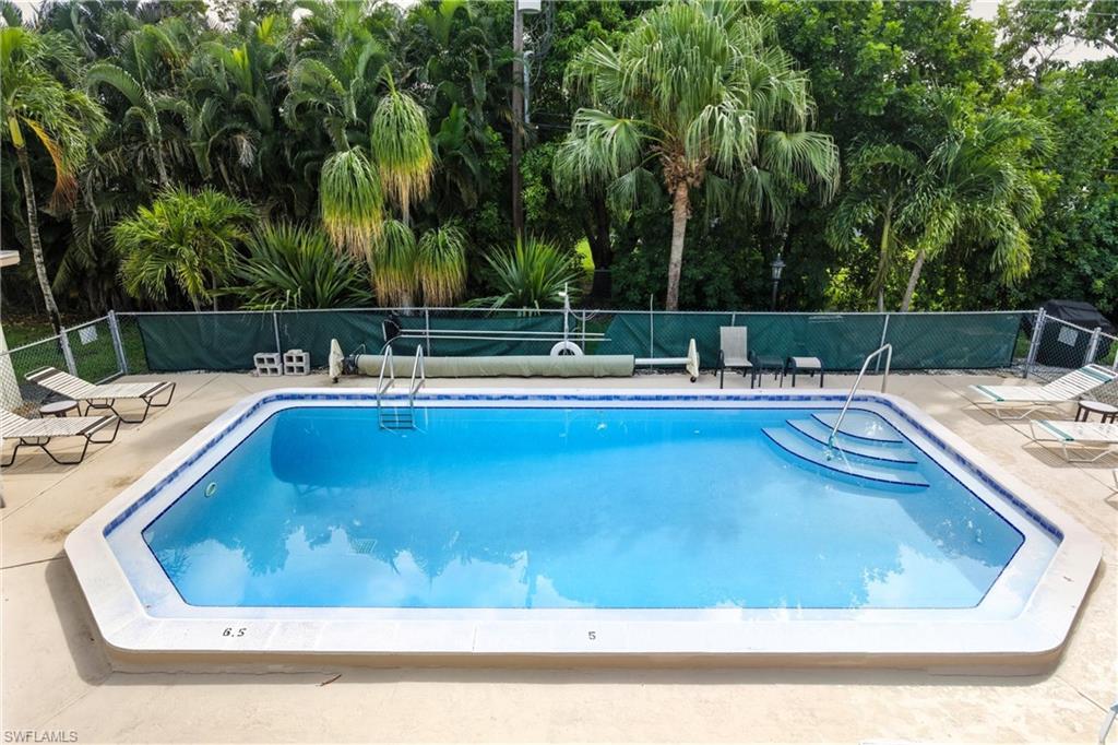 Priced to Sell! First Floor Unit in the 55+ Kent II Condo, with 1 Bedroom Plus a Den, and 1 Bathroom This is the Perfect Get-away from your Northern Home, or feel free to Enjoy All Year-round. You will Love the Inviting Pool, just steps from your Patio. With only 12 units in the building, the Pool is never crowded. The Spacious Open Floor Plan has 604 sq ft of Living Area and Tile Flooring throughout. This is a Must See Condo - It Looks and Feels much larger than you would expect. It has an Updated Bathroom, New Toilet, New Front Door, and the interior paint has been refreshed. The Roof of the Building was replaced in 2020. Great location close to Downtown Cape Coral, Cape Coral Beach, and within walking distance to Entertainment, Dining and Shopping. Just a short drive to Fort Myers, RSW International Airport and the Punta Gorda Airport. No Pets are allowed.  The monthly fee is $341 and includes water, sewer, exterior pest control, lawn and landscaping, community pool, common laundry, trash, reserves, and professional management. Own your Piece of Paradise! Make an appointment to see today!