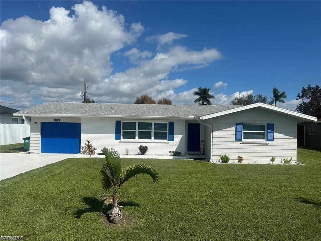 1 MONTH FREE RENT!!! TURNKEY FURNISHED!! YEAR LEASE ONLY. Welcome to this beautifully updated 2-bedroom, 2-bathroom home nestled in the desirable Yacht Club area of Cape Coral. With 1,073 square feet of stylish living space, this property offers modern comfort just minutes from the water and local attractions. Inside, you'll find matching luxury vinyl flooring throughout, complemented by sleek quartz countertops and stainless steel appliances in the renovated kitchen. The open layout is perfect for both relaxing and entertaining, with a bright, airy feel throughout. Step outside to enjoy a spacious backyard retreat, complete with a cozy fire pit—ideal for evenings under the stars. No Pets. Rented Turnkey Fully Furnished As Seen.