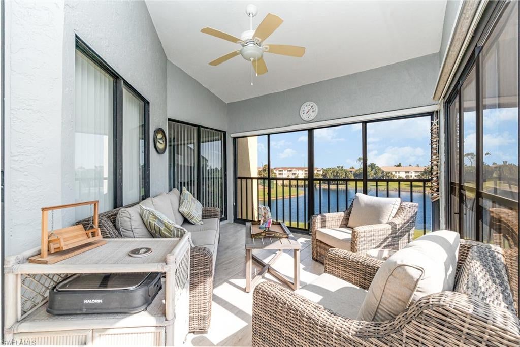 CERTIFED PREOWNED HOME WITH LOVE IT OR LEAVE IT GUARANTEE! Southwest Florida dream awaits in this awesome turnkey furnished, certified, second-floor corner-unit condo with 3 bedrooms and 2 baths in Terraverde Country Club. Enjoy great views of the golf course from the corner lanai. This spacious 1,400+ sq ft home features an open floor plan, a bright living area, and a screened lanai perfect for morning coffee or sunset views, with a primary ensuite and two additional flexible rooms. Resort-style amenities include an Olympic-sized pool, tennis and pickleball courts, and a nine-hole executive golf course, with a very low fee for an optional golf membership. Boating and water fun are at your doorstep via a private boat ramp with Gulf access through Ten Mile Canal and available boat storage; bring kayaks, canoes, and jet skis for adventures on Estero Bay and beyond (roughly a 30-minute ride to the Gulf). This is a Certified PreOwned Home with completed Inspection, warranty, special financing* and Buyback Guarantee. Love this home or I will buy it back or sell it for free! FIRST REPSONDERS and MILITARY MEMBERS/ VETERANS - ask about our appreciation discount! Located minutes from RSW Airport, premier shopping, dining, and the renowned beaches of Sanibel and Fort Myers Beach. Great investment opportunity with no max lease term and a 30-day minimum, making it ideal for monthly rentals. Schedule your private showing today and start living the dream.