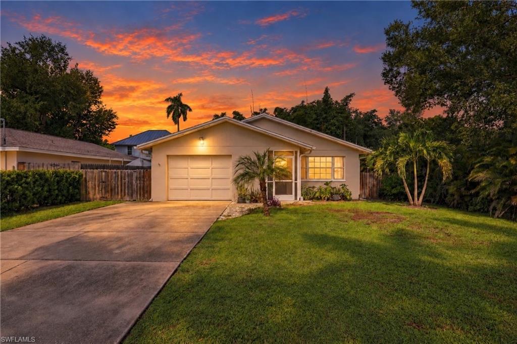 Charming, beautifully renovated home in the Historic District of Seminole Park! Located just minutes from the McGregor corridor and within walking distance to Fort Myers Country Club, this inviting 3-bedroom, 2-bath home blends timeless charm with modern updates. Step inside to a bright, open-concept living space featuring brand-new flooring throughout the main living areas, a beautifully updated kitchen, newer stainless-steel appliances, neutral paint tones, and crown molding added in 2018. Both bathrooms have been tastefully remodeled, and the converted garage provides a spacious third bedroom. Major improvements include a newer A/C and air handler, completely replaced ductwork, all-new plumbing, and a 2018 roof. The primary suite features a walk-in closet and French doors opening to the outdoor living space. Outside, enjoy your own private retreat with a fully fenced yard, charming courtyard, and stamped-concrete patio—perfect for morning coffee, entertaining, or simply relaxing. Washer and dryer are included. This move-in-ready gem offers the perfect combination of location, updates, and character in one of Fort Myers’ desirable historic neighborhoods! Check out the dynamic video! Some aspects are virtually staged.