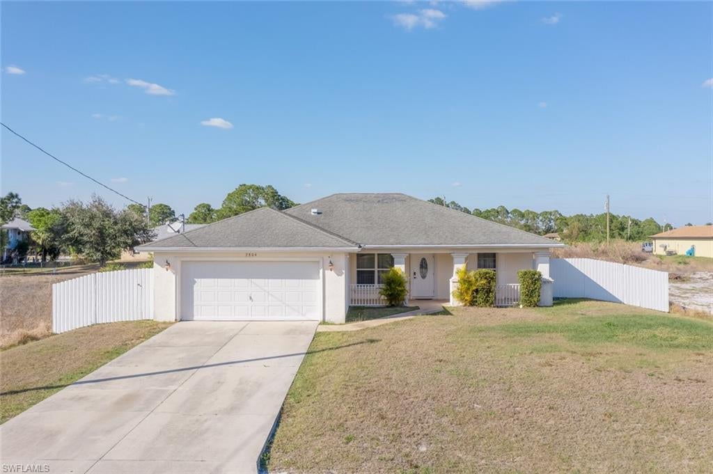 Beautiful and spacious home! Open concept kitchen with oversized island looking out over the living and dining area, allowing plenty of space for family and friends to gather. Fully equipped with backsplash and granite counter tops from 2021, new stainless steel appliances from 2021, range hood 2022, AC & Water Softener 2020. The master bedroom is opposite from the 2 guest bedrooms providing privacy for all. Newly gated for privacy.