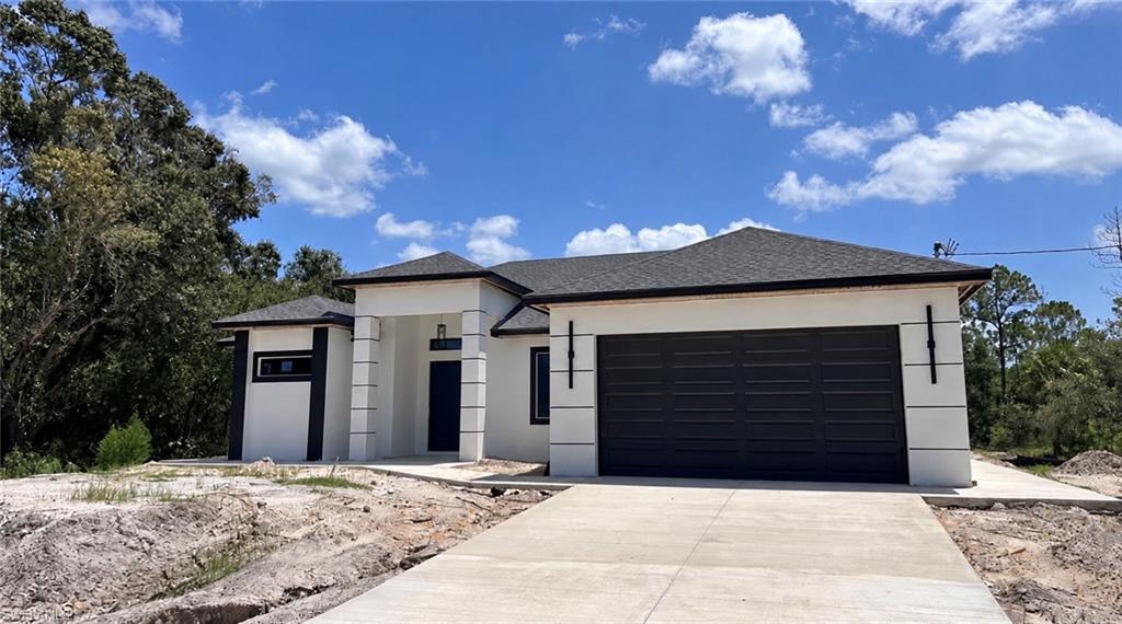 GREAT OPPORTUNITY! New construction 2026.Don't miss the opportunity to buy the home of your dream in the
city of Lehigh Acres, in a privileged location close to schools, shopping centers and just minutes from road 82 and
175. This beautiful home has a Modern architecture design and high ceilings.A spacious living surrounded by high impact windows and doors, wood kitchen cabinets with quartz countertop and new stainless steel appliances. Don't wait any longer and make your appointment to see in person