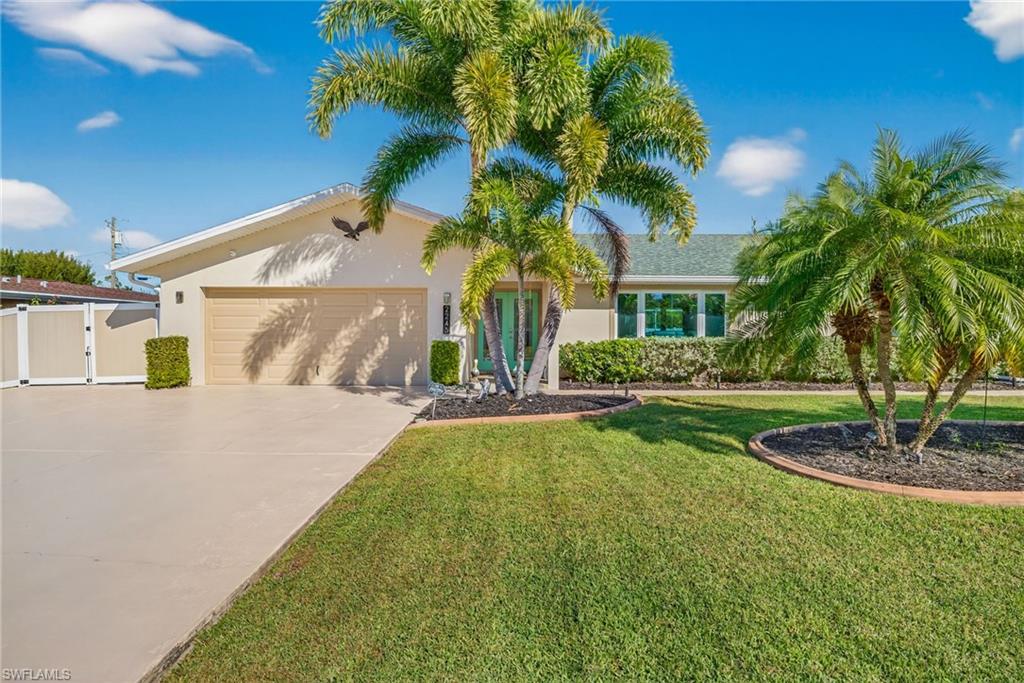 SELLER IS OFFERING INCENTIVES TOWARDS BUYERS CLOSING COSTS- Beautifully rebuilt 3-bedroom, 2-bath pool home in The Villas—restored from the concrete up in 2017! Located in Flood Zone X, where flood insurance is not required. With no HOA, enjoy freedom and flexibility.
Inside, you'll find an open, modern layout with porcelain plank flooring, tray ceilings, granite counters, Samsung appliances, custom wood cabinetry, and a smart-home system controlling lights, fans, shades, locks, and thermostat. The outdoor living area impresses with a 40’x40’ paver patio, Bull BBQ island, and a 22,000-gallon heated/cooled pool with newer equipment. Impact windows/doors, PEX plumbing, updated electrical, roof, gutters, pool cage, and HVAC with UV and ionizer were all completed in 2017. Additional perks include a 2-car garage, hybrid water heater, 10’x15’ permitted pad for a shed/office, 4-zone irrigation, and generator back-feed. A rare, like-new home in a highly desirable Fort Myers neighborhood.