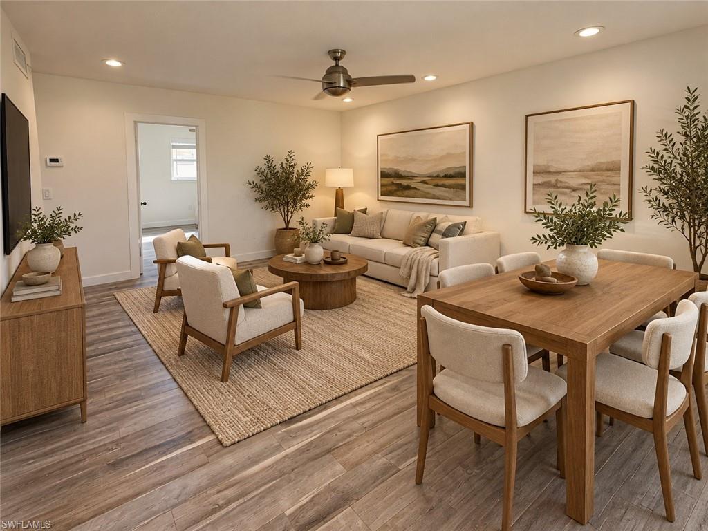 One or more photo(s) has been virtually staged, AI generated or rendered.  BEAUTIFULLY RENOVATED & PERFECTLY LOCATED IN THE HEART OF NAPLES! Welcome to Poinciana Condominiums, where style, comfort, and convenience meet! This beautifully updated condo features a fresh, inviting interior, UPDATED WINDOWS AND DOORS, and the added convenience of an IN-UNIT WASHER/DRYER COMBO! Even better, THE SELLER HAS PAID ALL SPECIAL ASSESSMENTS, WITH NONE CURRENTLY OUTSTANDING! Enjoy a fantastic central Naples location just minutes from Waterside Shops, 5th Avenue South, Mercato, Vanderbilt Beach, incredible restaurants, shopping, and entertainment! Residents also enjoy a community swimming pool and laundry facilities. Whether you’re looking for a full-time residence, seasonal getaway, or investment opportunity (subject to association rules), this Naples gem offers exceptional value and convenience. UPDATED, CENTRALLY LOCATED, AND READY FOR YOU TO ENJOY THE NAPLES LIFESTYLE!
