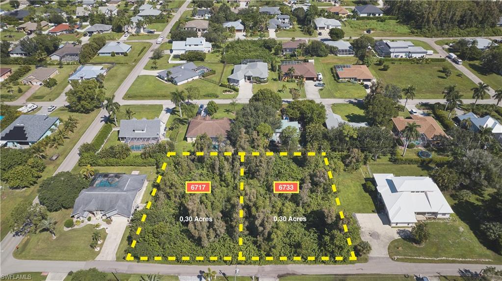 Location, Location , Location!! You will not want to miss this opportunity to own this .30 acre lot in the heart of Fort Myers in Florimond Manor. The lot right next to it (6733) is also available, so you could own over .60 acres. Enjoy designing your custom home or project in this nice, quiet established, non-gated neighborhood with no HOA or CDD fees. Paved road access.  Ideal for a builder looking for a multi-lot situation or for a homeowner wanting to design their dream home. This desirable area is close to shopping, restaurants, entertainment, the airport, I-75 and just a short drive to the beautiful sandy beaches of Fort Myers.