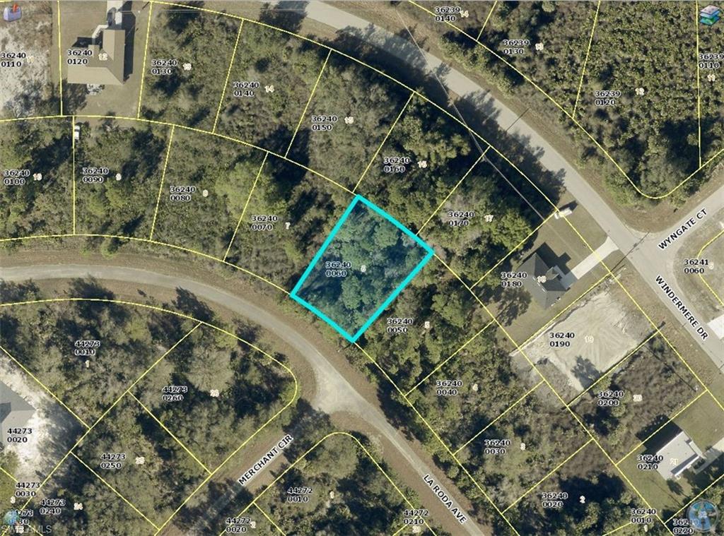 Approximately 0.25-acre vacant residential lot in the Greenbriar area of Lehigh Acres. Located on La Roda Avenue, this parcel offers a wooded setting and paved road frontage. Lee County Property Appraiser records show RS-1 zoning.