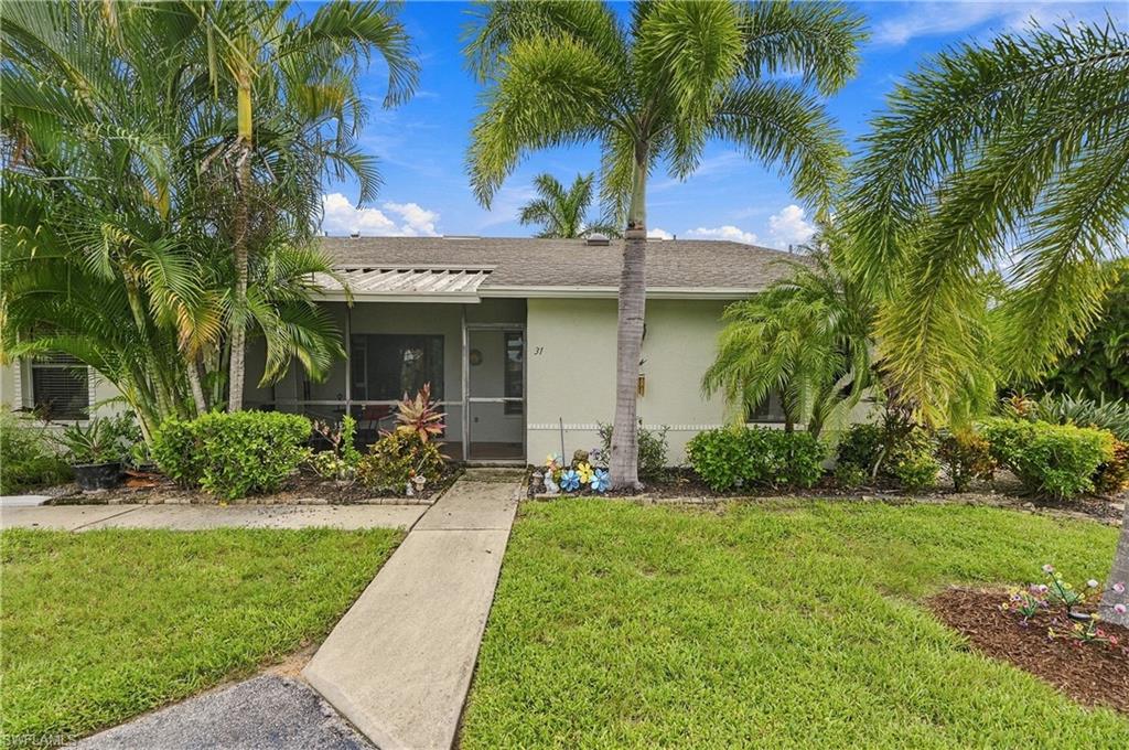 Located in the highly desirable Cape Harbour corridor, this beautifully updated turnkey condo blends modern finishes with effortless Southwest Florida living. The open-concept layout features a renovated kitchen with quartz countertops, new stainless steel appliances, and a smooth flow into the main living area. Throughout the home, upgraded tile flooring, new doors, fresh trim, and contemporary designer lighting create a cohesive, elevated feel. The split-bedroom floor plan provides ideal privacy, and the primary suite includes its own private entrance, a spacious walk-in closet, an additional storage closet, and a fully remodeled en-suite bath with stylish finishes. A skylight brightens the great room with natural light, adding warmth and character to the space.
Courtyards of Cape Coral South offers a highly convenient location just minutes from Publix, local banks, waterfront restaurants, shopping, nightlife, and the Cape Coral Bridge. The community’s welcoming atmosphere makes it an excellent choice for full-time residents, seasonal owners, downsizers, or investors seeking a low-maintenance property. With well-kept grounds, a heated pool, clubhouse, racquetball and basketball courts, bocce, shuffleboard, and multiple recreational amenities, this community delivers comfort, convenience, and an enjoyable Southwest Florida lifestyle. Low HOA fees — including flood insurance — make ownership simple and affordable. This home is being sold turnkey.