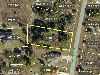 Oversized vacant lot (.37 acre) offering an excellent opportunity to build your future home  or invest in an area with strong growth and long-term potential. In an X flood zone. The property features generous dimensions of approximately 80' frontage, 86' rear, 190' left side, and 207' right side, providing ample space for a variety of building possibilities. Enjoy a peaceful setting while remaining conveniently close to shopping, dining, major roadways including Route 82 and I-75, and Southwest Florida International Airport. A great opportunity to secure a sizable homesite in Southwest Florida and bring your vision to life.