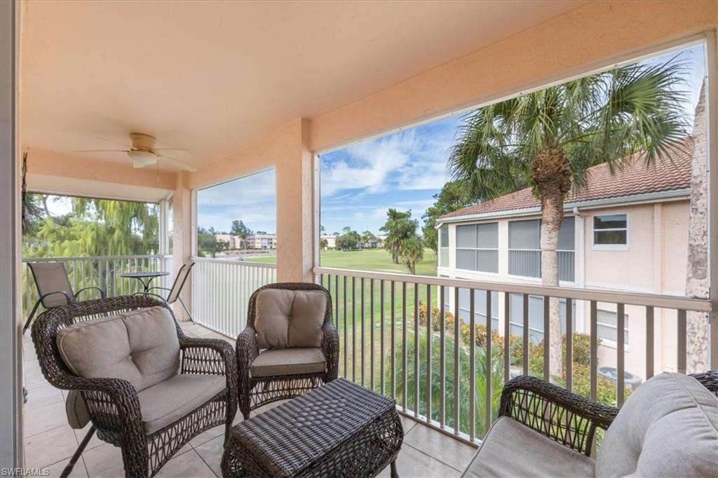 Welcome home to this light and airy 3-bedroom, 2-bath end-unit condo featuring a private garage and a charming courtyard entry. This spacious second-floor residence offers an open, inviting layout with newly installed luxury waterproof vinyl flooring in the bedrooms and living areas, complemented by tile in the kitchen and baths.

Relax on the screened lanai and enjoy peaceful views of the golf course, lake, and surrounding landscape—the perfect setting for morning coffee or evening sunsets. The updated kitchen showcases sleek quartz countertops and newer stainless steel appliances, including a refrigerator, stove, and microwave.

Recent updates include a new water heater (2024) newer luxury laminate floors and newer appliances (2022), providing comfort and peace of mind. You’ll also appreciate the ample closet space and convenient location just steps from the tennis and pickleball courts. Community amenities include a clubhouse, swimming pool, and spa—ideal for socializing and relaxation.

Membership at Quail Run Golf Club is available but not required. Perfectly situated just minutes from Naples’ finest dining, shopping, entertainment, and world-famous Gulf beaches, this condo offers the ultimate blend of comfort, convenience, and classic Florida lifestyle living.  Experience your own slice of paradise today!