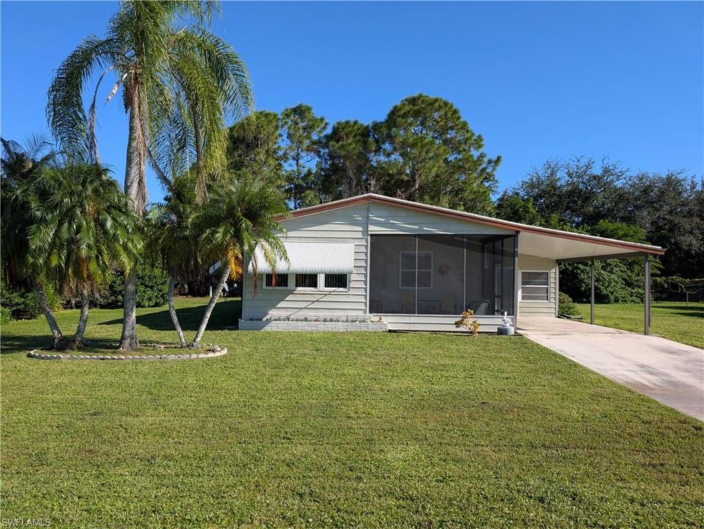 Welcome to Imperial Harbor in beautiful Bonita Springs. Located in a 55 and over, deed restricted community.  YOU OWN THE LAND.  NO HOA Fees but does have a voluntary Civic Association membership for just $100/yr.  This manufactured home presents a fantastic opportunity for those seeking a relaxed and convenient Florida lifestyle. Imperial Harbor club social membership is included with purchase, A $1500 value, yearly renewal is just $350/yr.  Harbor Club membership then allows access to the community pool, shuffleboard, bocce ball, workout room, clubhouse, and other activities. This home is nestled in a great location near shopping, dining, and a short distance from the world-renowned beaches and historic downtown Bonita Springs.  Additional storage for RV's, boats, trailers, etc. for $250/yr through Harbor Club is located right in the community.  Property is being sold "As Is" and with the furnishings.