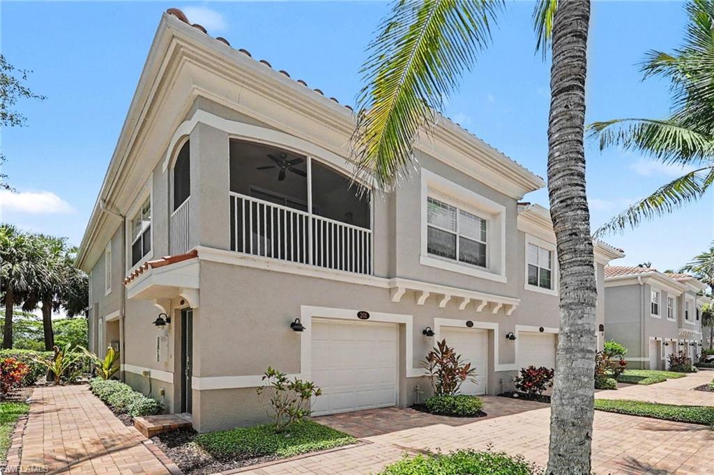 MINT CONDITION 2 BEDROOM 2 BATHROOM CONDO, MIRASOL AT COCONUT POINT. THIS IS A SECOND FLOOR CORNER UNIT THAT OFFERS WOOD FLOORING IN ALL THE COMMON AREAS AND CARPET IN THE BEDROOMS. LARGE OPEN KITCHEN WITH CUSTOM WOOD CABINETS, ISLAND, GRANITE COUNTERTOPS, AND STAINLESS STEEL APPLIANCE, LARGE GREAT ROOM AND DINING AREA. THE UNIT COMES WITH A 1 CAR GARAGE, AND MIRASOL OFFERS A RESORT STYLE POOL, CLUBHOUSE AND EXERCISE ROOM.