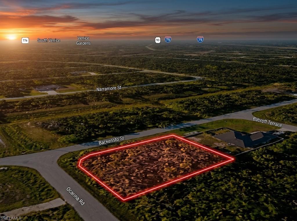 NORTH PORT LAND OPPORTUNITY! Build your future in one of Southwest Florida's fastest-growing communities! This vacant parcel on Backensto Street offers the opportunity to secure your own piece of North Port and create a home tailored to your vision. Located in a residential area with a mix of existing homes and vacant parcels, the property provides a peaceful setting while still being convenient to North Port's shopping, dining, schools, parks and everyday amenities. North Port's beautiful Gulf Coast beaches, I-75 and surrounding communities are also within easy reach. Whether you're ready to build or looking for a long-term land investment, this property is worth taking a look at. Buyer to independently verify zoning, permitted uses, lot dimensions, utilities, flood zone, environmental conditions, access and building requirements with the City of North Port and Sarasota County.
Parcel ID: 0954-14-2718 | GPS: 27.09450, -82.21392