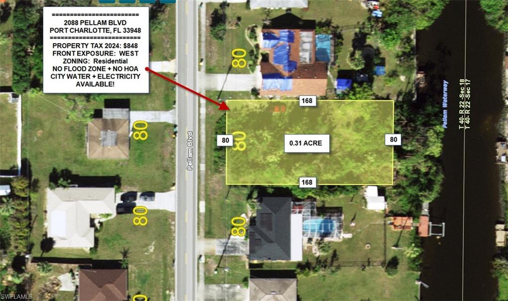 Spacious oversized lot in a quiet, well-established area of Port Charlotte. Enjoy extra space for your custom home, pool, or backyard retreat. City water available and no HOA. Conveniently located near shopping, dining, schools, and boat ramps—perfect for Florida living or a solid investment in a growing neighborhood.