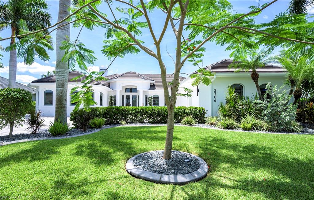 RARE OPPORTUNITY ON PRESTIGIOUS EL DORADO PKWY W — A TRUE ONE-OF-A-KIND WATERFRONT MASTERPIECE!

This exceptional waterfront estate is truly in a class of its own — a one-of-a-kind masterpiece unlike anything else available in Cape Coral. Completely redesigned and rebuilt in 2024, the residence was meticulously crafted by its German owner for personal use, showcasing uncompromising European craftsmanship and the highest quality materials throughout. Every inch reflects perfection, elegance, and attention to detail rarely found on the market.

The spacious layout offers expansive living areas and 4 spacious bedrooms, each with a private en-suite bath, including two stunning master suites with spa-inspired bathrooms and direct access to the lanai and pool area, plus an additional pool bath. A dedicated home office with dual workspaces and custom storage creates the perfect work-from-home environment, while the oversized wooden sauna adds a private wellness retreat. A real wood-burning fireplace provides warmth and character rarely found in Florida homes.

The interior showcases engineered hardwood flooring throughout, Hunter Douglas plantation shutters, state-of-the-art finishes, and exquisite European furnishings including fine Italian leather pieces. The designer furniture has been carefully selected to complement the home’s unique style and quality and may be purchased separately; furnishings are negotiable.

The gourmet chef’s kitchen features over $100,000 in upgrades with Thermador appliances, custom cabinetry, a walk-in pantry, and an oversized jumbo slab quartz countertop.

Step outside into your private resort-style oasis where no expense was spared. The spectacular lanai features a solid concrete base topped with premium 2 cm grouted tile, a massive brand-new panoramic screen enclosure with no-see-um screening, decorative lighting, and an impressive 40-foot picture window offering unobstructed views of the mangroves and breathtaking sunsets.

The oversized saltwater pool was rebuilt in 2024 with the latest technology including electric and solar heating systems, color-changing LED lighting, and a shallow sun shelf with elegant fountain features.

The garage is a true luxury man cave unlike anything else on the market, featuring extensive built-in cabinetry with hidden storage and a brand-new split AC system for year-round comfort.

For boating enthusiasts, the waterfront setup is second to none, featuring the largest boat dock size permitted in the city, a 12,000 lb boat lift, jet ski floating dock, marine-grade lighting, paved captain’s walk, and lush tropical landscaping for ultimate privacy.

This is not simply a home — it is a rare statement property built with passion, precision, and pride. A residence of this caliber and individuality is nearly impossible to replicate. Step inside and experience the unmatched craftsmanship and meticulous attention to detail that define this extraordinary waterfront masterpiece.