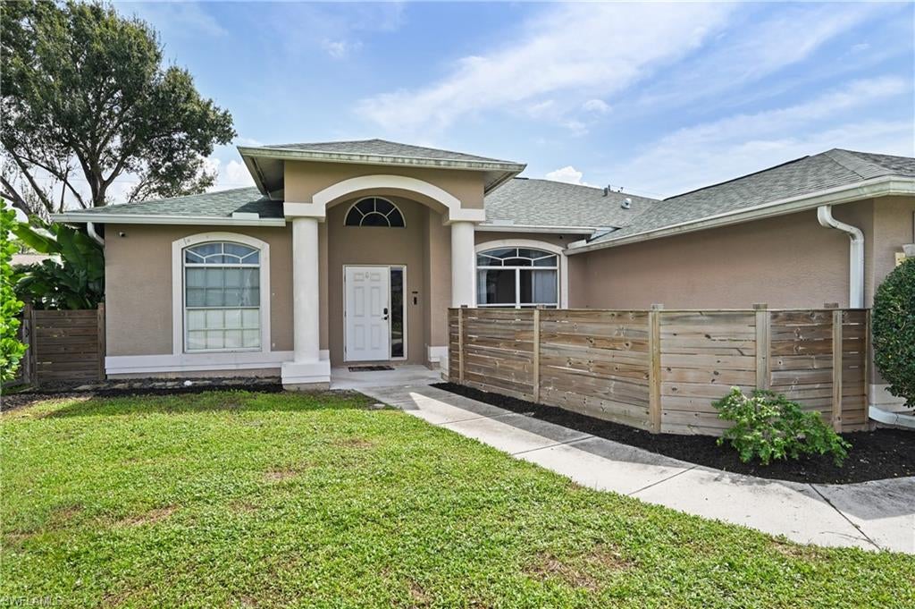 Welcome home to 17199 Malaga Rd in San Carlos Park. Discover this 3-bedroom 2 bath pool home featuring soaring cathedral ceilings, fresh paint throughout, and stainless-steel appliances. Step outside to your own private backyard complete with a sparkling pool and a versatile cabana- creating your very own poolside bar or relaxing outdoor shed space. A convenient concrete sidewalk down the right-side of the home, providing access to a lockable storage shed. Schedule your private showing today!!
