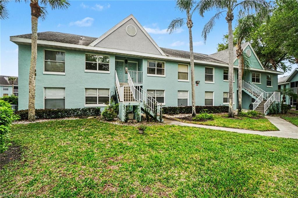 North Naples living at an affordable price point! Enjoy peaceful lake views and LOW HOA DUES in the well-maintained community of Pipers Pointe. Tucked away in the back of the community, this second-floor 3-bedroom, 2-bath end-unit offers a quiet setting away from road noise while being just steps from one of the community pools. Inside, vaulted ceilings and additional end-unit windows fill the home with natural light, creating a bright and spacious feeling throughout the main living areas. Enjoy sought-after southwest exposure from your screened lanai, with beautiful views of the lake, fountain, and landscaped grounds, along with stunning sunset skies. The split-bedroom floor plan provides privacy for owners and guests alike, while all three bedrooms enjoy tranquil lake views. The third bedroom offers flexibility as a home office, guest room, hobby space, or den. Whether you're looking for a full-time residence, seasonal getaway, or investment opportunity, this home offers an exceptional combination of location, layout, and value. Pipers Pointe residents enjoy close proximity to Naples' white-sand beaches, Mercato, Seed to Table, shopping, dining, healthcare, and everyday conveniences.